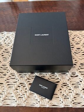 Saint Laurent Empty Box And Booklet - Black